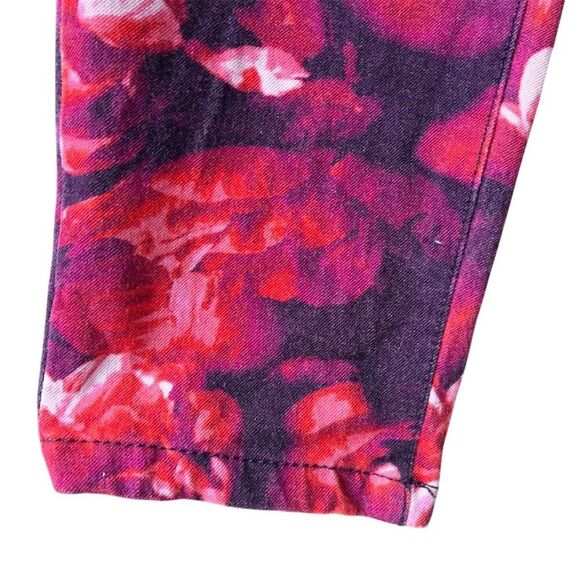 Banana Republic Women's Floral Skinny Ankle Pants Multicolor Size 0 - Picture 4 of 10